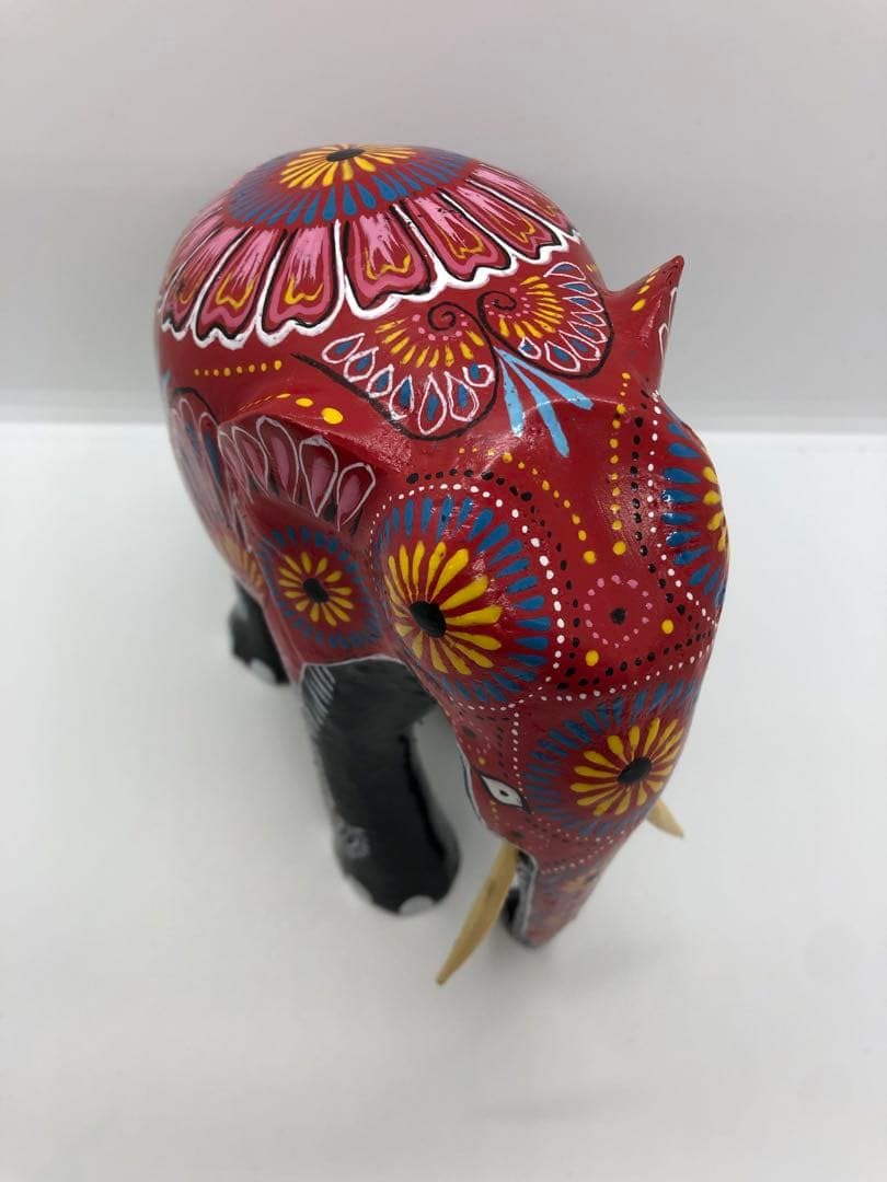 Amazon.co.jp: スリランカ置物 象木製 オブジェ コレクション 横約18cm